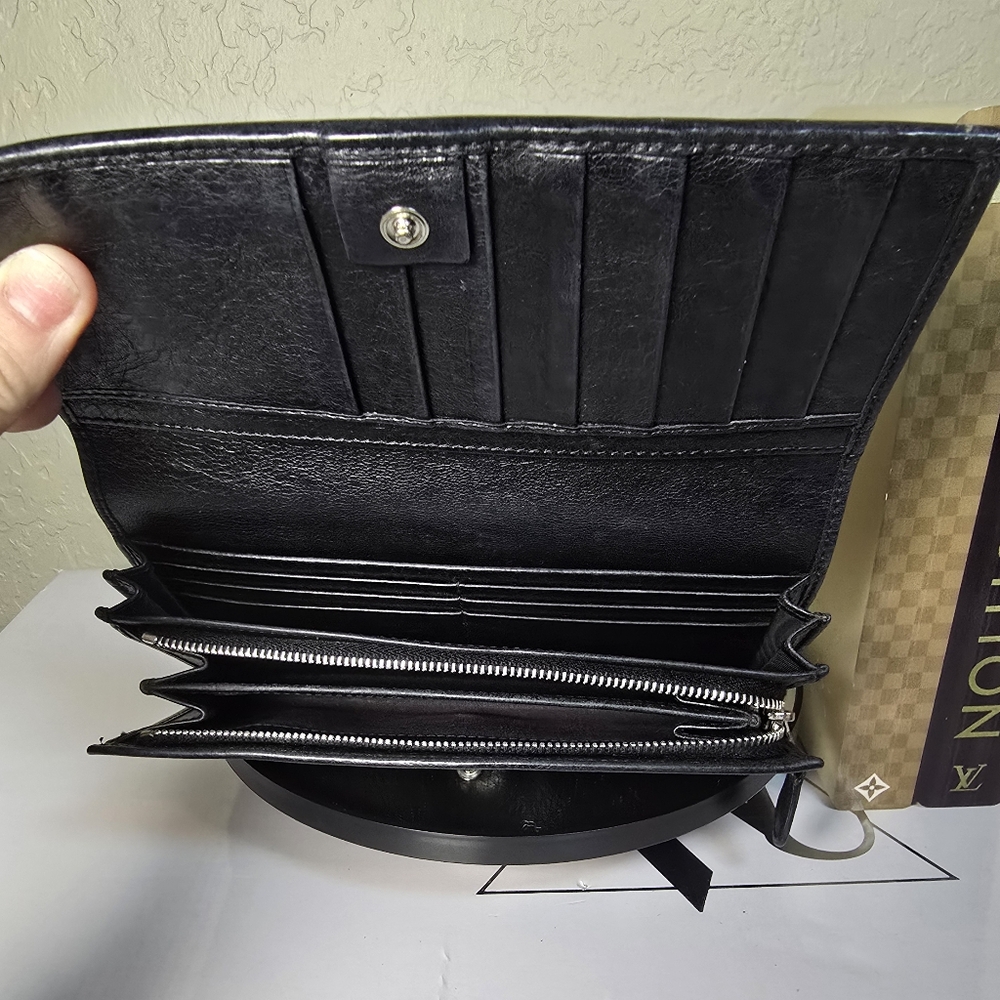 Balenciaga Black Moto Wallet - Picture 8 of 14